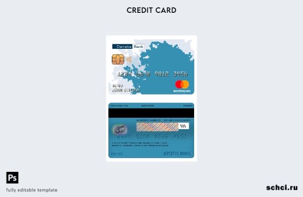 цифровая загрузка шаблона Mastercard банка Danske Финляндия